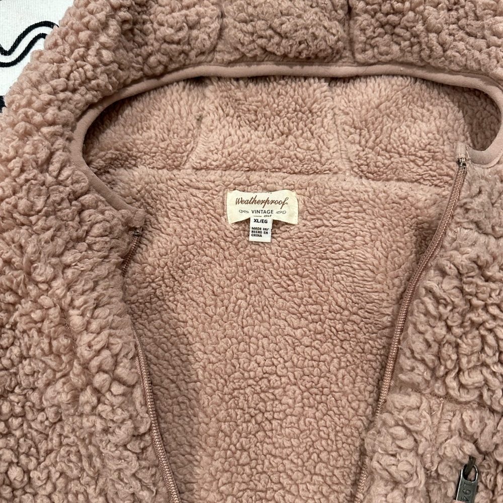 Weatherproof Vintage Pink Sherpa Jacket